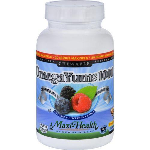 Maxi Health Kosher Vitamins Omega Yums  1000  Chewable  110 Count