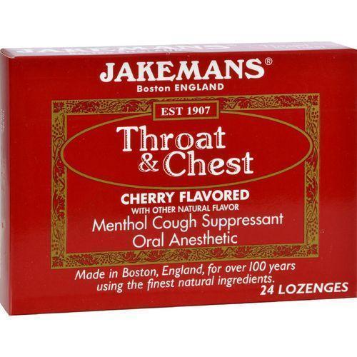 Jakemans Throat and Chest Lozenges  Cherry  24 Pack