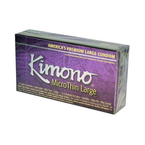 Mayer Laboratories Kimono Microthin Lubricated Latex Condoms Large (1x12 Condoms)