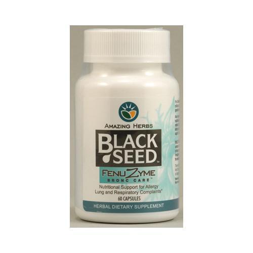 Amazing Herbs Black Seed Fenuzyme Bronc Care (60 Capsules)