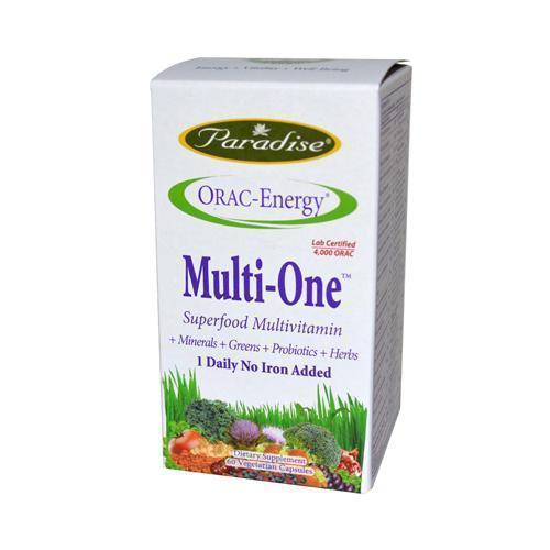 Paradise Herbs Orac-Energy Multi without Iron (60 Veg Caps)
