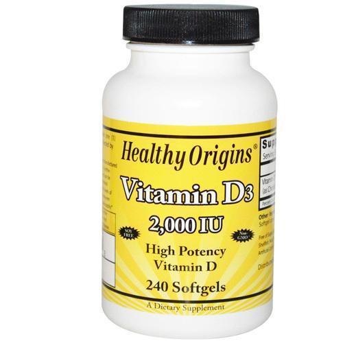 Healthy Origins Vitamin D3 2000 IU 240 Softgels