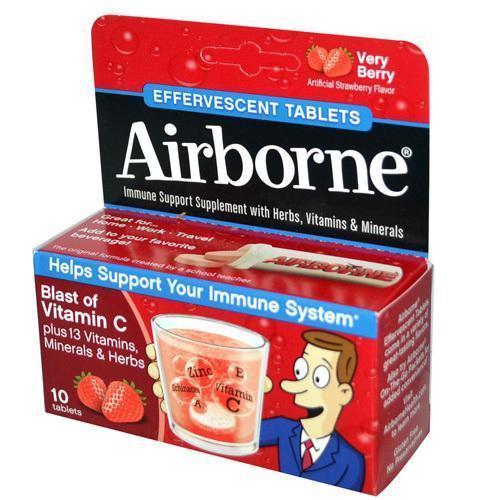 Airborne Effervescent Tablets with Vitamin C Very Berry (1x10 Tablets)