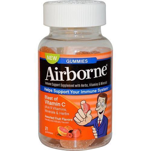 Airborne Vitamin C Gummies for Adults Assorted Fruit Flavors (1x21 Count)