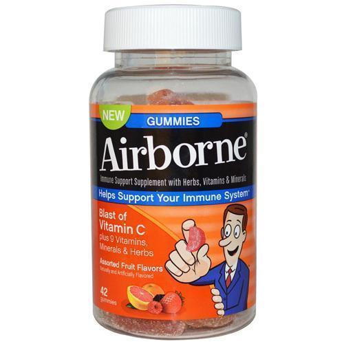 Airborne Vitamin C Gummies for Adults Assorted Fruit Flavors (1x42 Count)