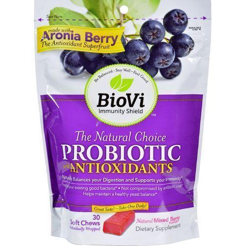 BioVi Probiotic  Antioxidant Blend  Natural Mixed Berry  30 Soft Chews