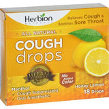 Herbion Naturals Cough Drops  All Natural  Honey Lemon  18 Drops