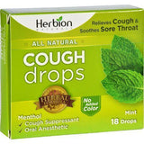 Herbion Naturals Cough Drops  All Natural  Mint  18 Drops
