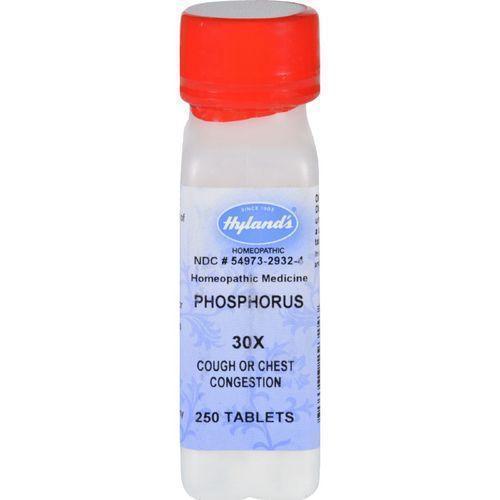 Hylands Homeopathic Phosphorus 30X  Cough and Sore Throat  250 Tablets