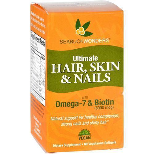 Seabuck Wonders Hair Skin and Nails  Ultimate  60 Vegan Softgels