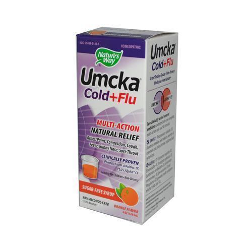 Nature's Way Umcka Cold and Flu Sugar-Free Syrup Orange (4 fl Oz)
