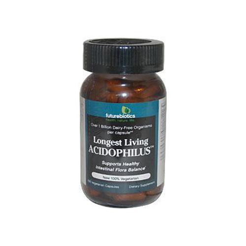FutureBiotics Longest Living Acidophilus 1 billion CFUs (100 Veg Capsules)