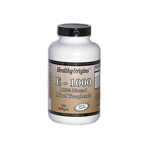 Healthy Origins E-1000 1000 IU (120 Softgels)