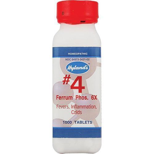 Hylands Homeopathic Number 4 Ferrum Phosphoricum 6x (1x1000 Tablets)