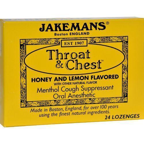 Jakemans Throat and Chest Lozenges  Honey and Lemon  24 Pack