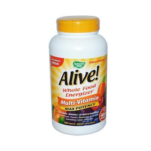 Nature's Way Alive! Multi-Vitamin No Iron Added 180 Tablets