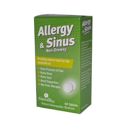 NatraBio Allergy and Sinus Non-Drowsy 60 Tablets