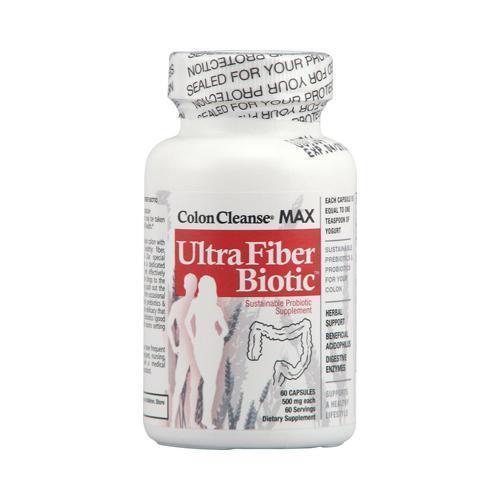 Health Plus Colon Cleanse MAX Ultra Fiber Biotic 500 mg (60 Capsules)