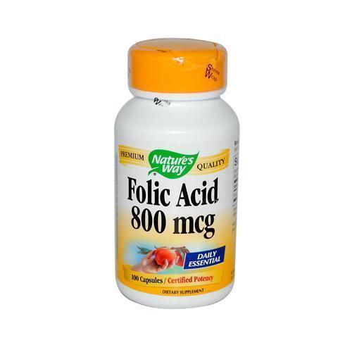 Nature's Way Folic Acid 800 mcg (100 Capsules)