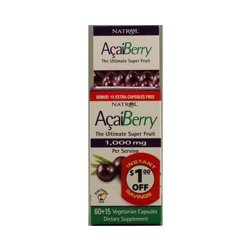 Natrol AcaiBerry 1000 mg (1x75 Veg Capsules)