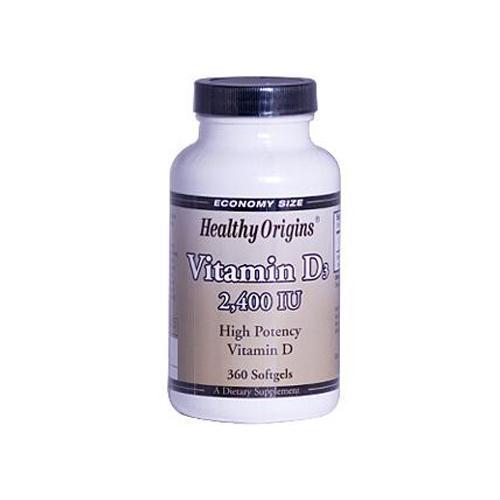 Healthy Origins Vitamin D3 2400 IU (360 Softgels)