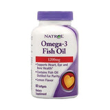 Natrol Omega-3 Fish Oil Lemon 1200 mg (60 Softgels)