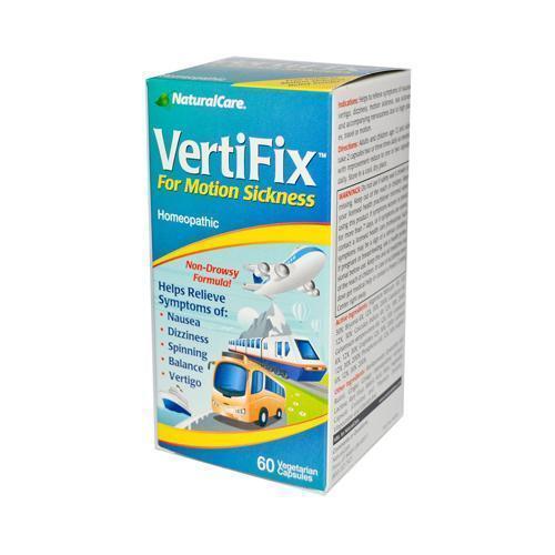 Natural Care Vertifix for Motion Sickness (60 Veg Capsules)