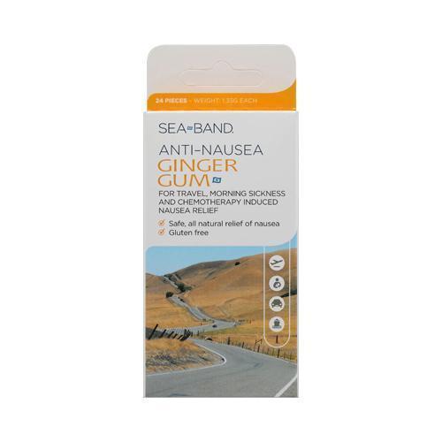 Sea-Band Anti-Nausea Ginger Gum (24 Pieces)