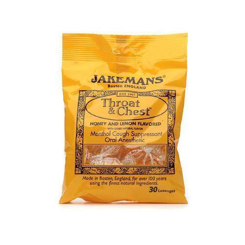 Jakemans Throat and Chest Lozenges Honey and Lemon (Case 12)